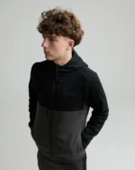 Junior Revin Zip Through Hoodie Urban Charcoal BlackJunior Revin Zip Through Hoodie Urban Charcoal Black (1)