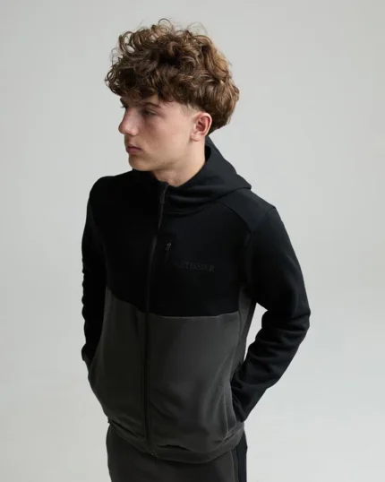 Junior Revin Zip Through Hoodie Urban Charcoal BlackJunior Revin Zip Through Hoodie Urban Charcoal Black (1)