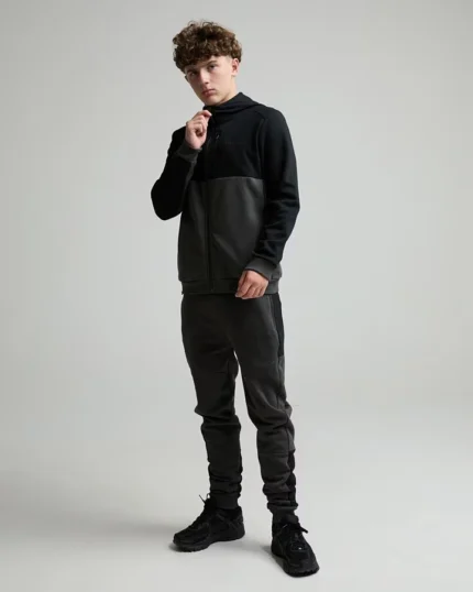 Junior Revin Zip Through Hoodie Urban Charcoal BlackJunior Revin Zip Through Hoodie Urban Charcoal Black