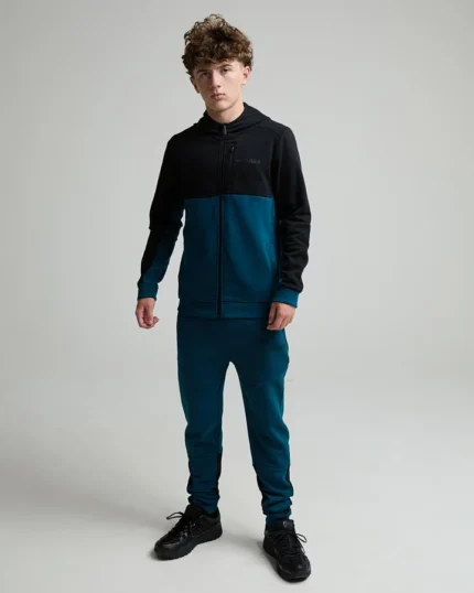Junior Revin Zip Through Hoodie Vanguard Black (1)