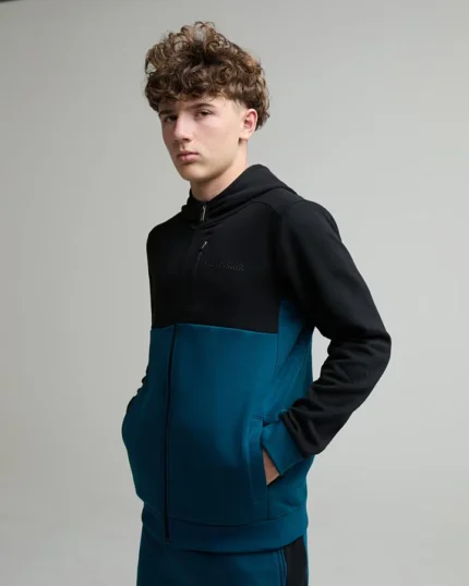 Junior Revin Zip Through Hoodie Vanguard Black
