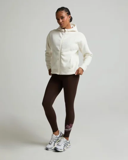 Metissier Sarcelles Polar Fleece Hoodie White Peony (1)