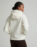 Metissier Sarcelles Polar Fleece Hoodie White Peony (2)